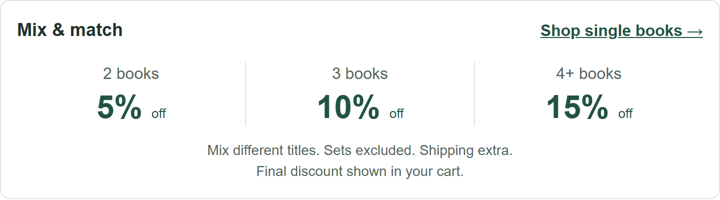 K-reative single-book offers. Check the current offer in your eBay cart.